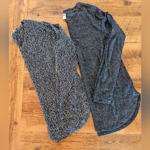 Knit Black Sweater & Black Pullover